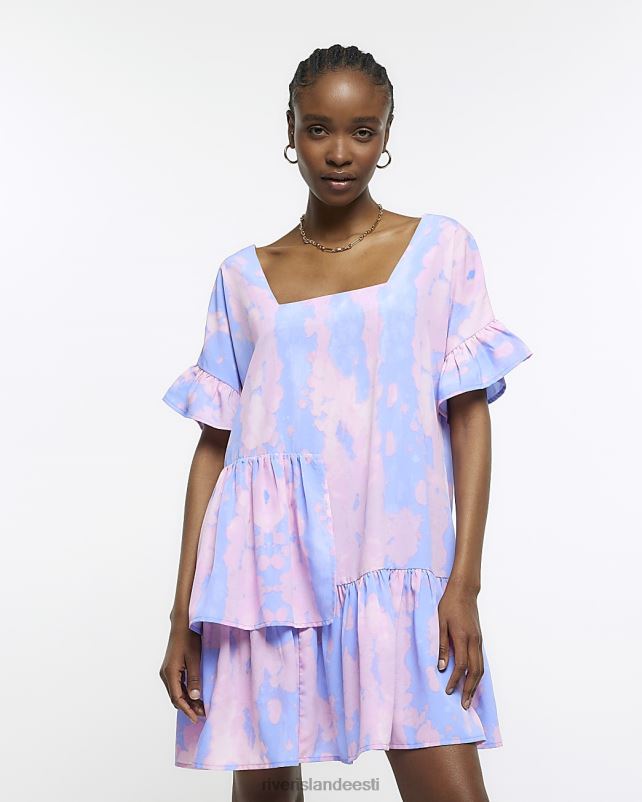 kehakate sinine naised River Island marmorist mustriga minikleit 44TLL4776