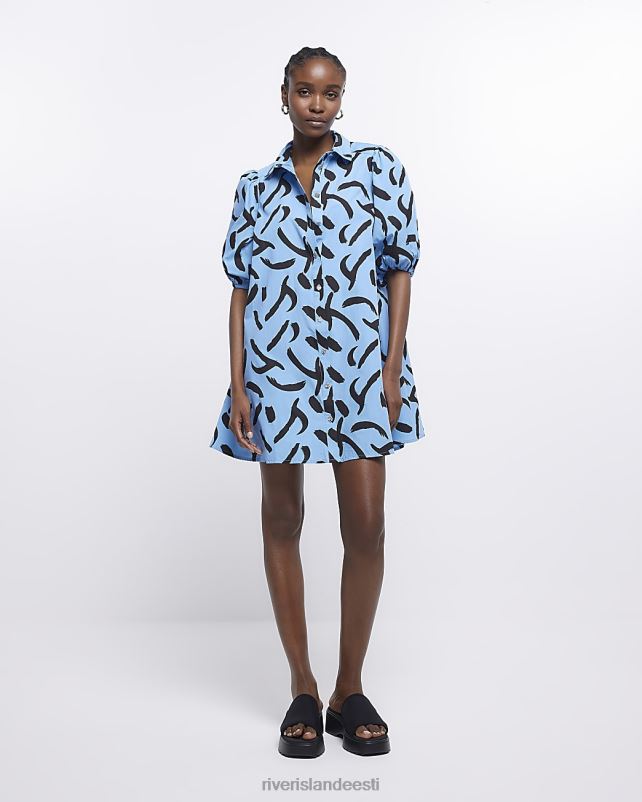 kehakate sinine naised River Island prindiga minisärkkleit 44TLL1717