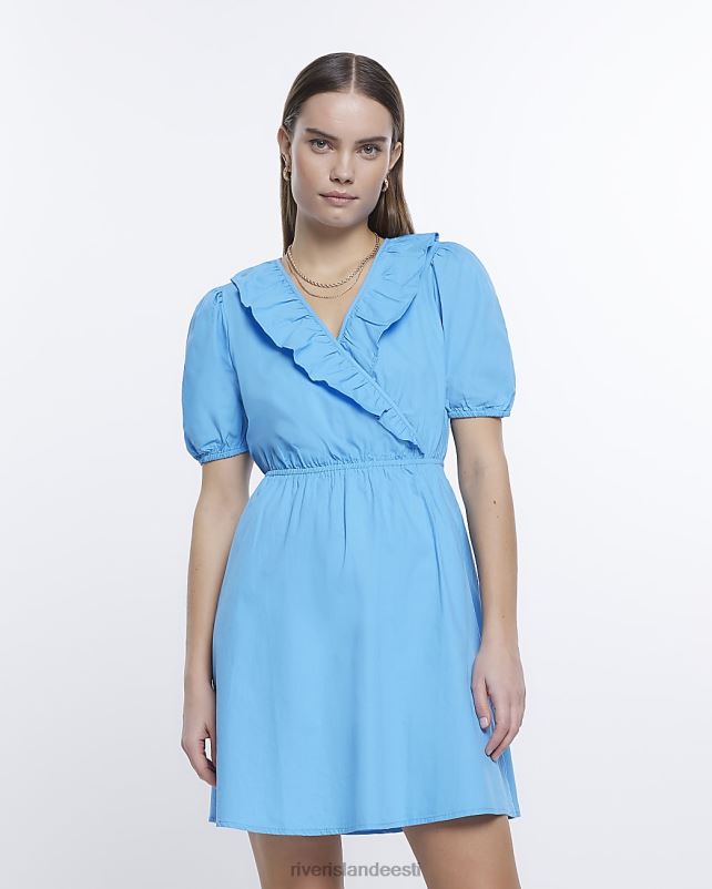 kehakate sinine naised River Island puhvis varrukatega minikleit 44TLL1551