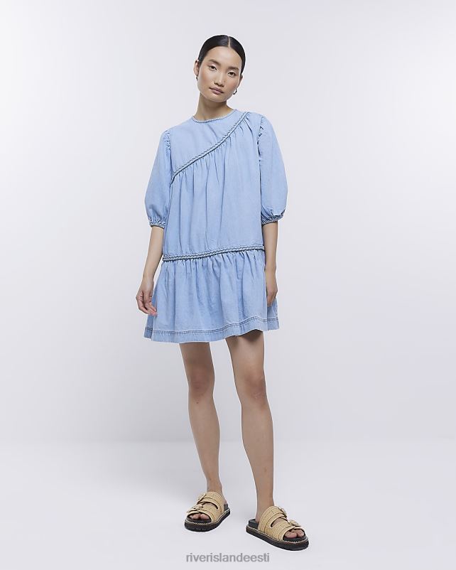 kehakate sinine naised River Island teksapükstest minikleit 44TLL4780