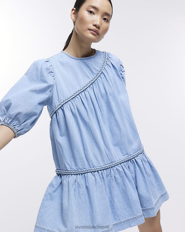 kehakate sinine naised River Island teksapükstest minikleit 44TLL4780