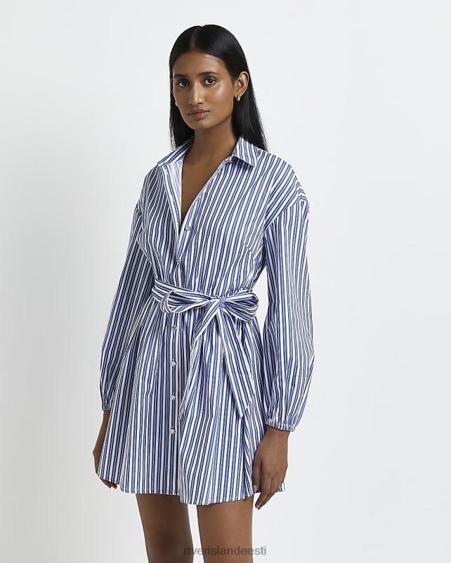 kehakate sinine naised River Island triibuline minisärkkleit 44TLL5010