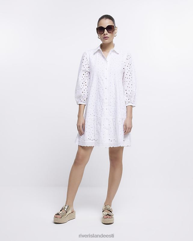 kehakate valge naised River Island broderie minisärkkleit 44TLL1758