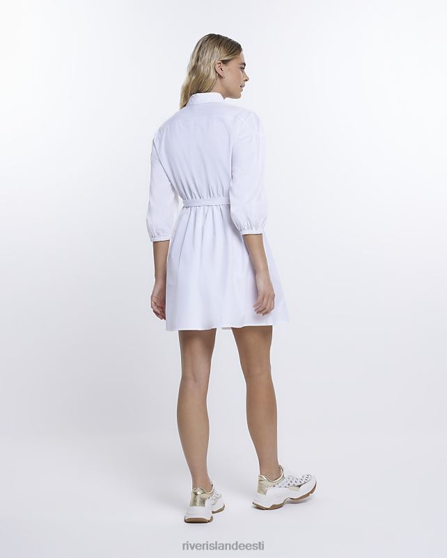 kehakate valge naised River Island pikkade varrukatega vööga minisärkkleit 44TLL1566