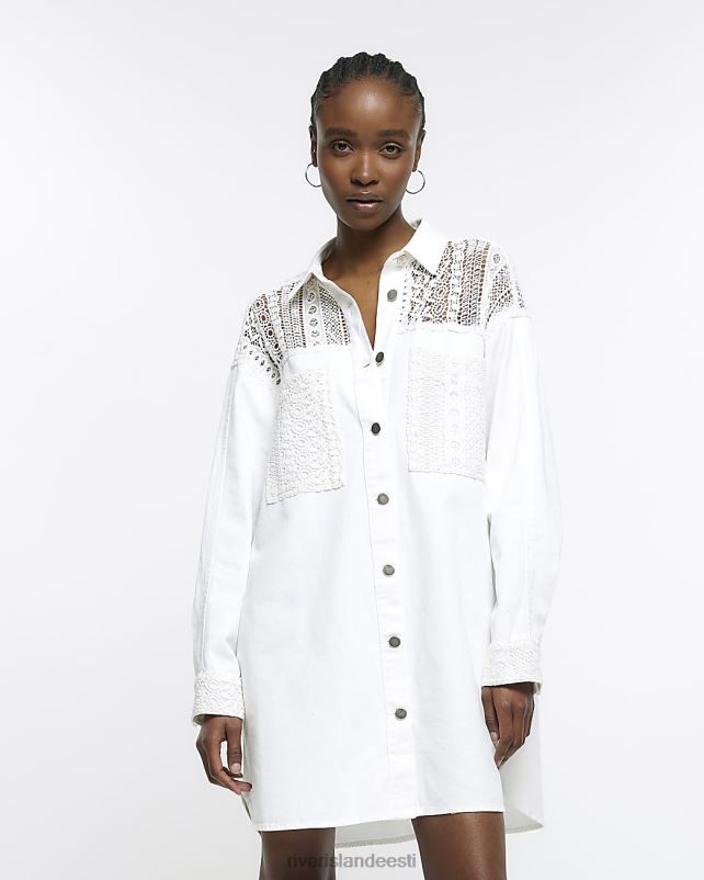 kehakate valge naised River Island pitsdetailidega minisärkkleit 44TLL4831