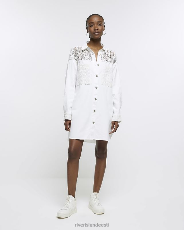 kehakate valge naised River Island pitsdetailidega minisärkkleit 44TLL4831