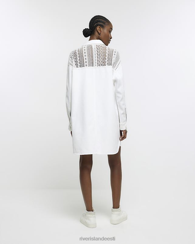 kehakate valge naised River Island pitsdetailidega minisärkkleit 44TLL4831