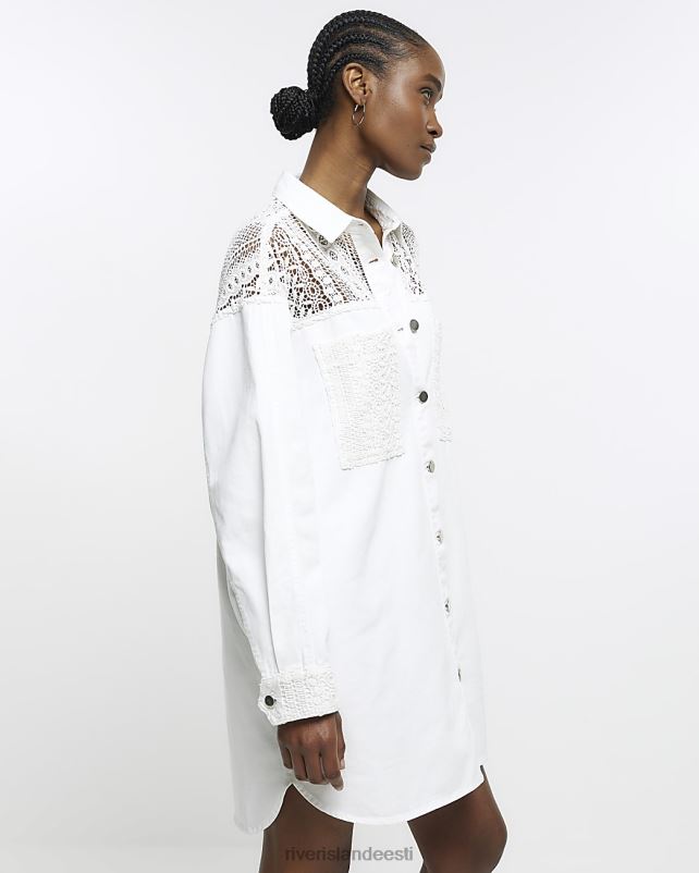 kehakate valge naised River Island pitsdetailidega minisärkkleit 44TLL4831