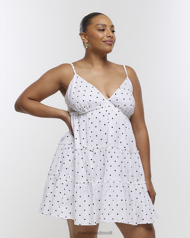 kehakate valge naised River Island pluss kohapeal minikleit 44TLL2236