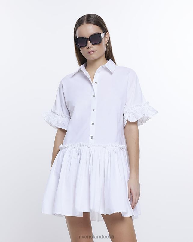 kehakate valge naised River Island sassiga minisärkkleit 44TLL4762