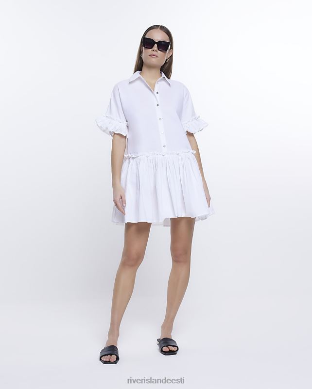 kehakate valge naised River Island sassiga minisärkkleit 44TLL4762