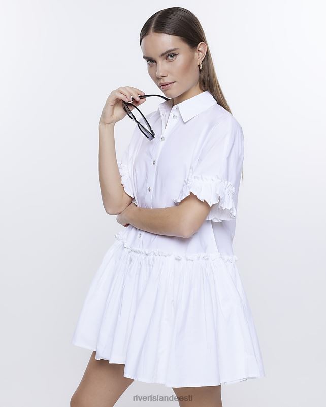 kehakate valge naised River Island sassiga minisärkkleit 44TLL4762