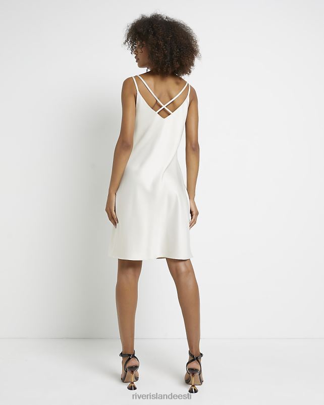 kehakate valge naised River Island satiinist slip minikleit 44TLL439