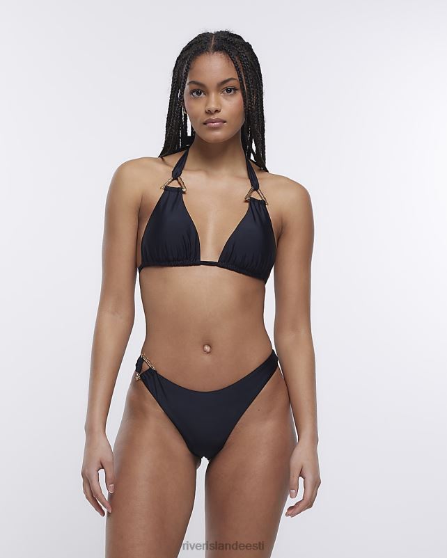 kehakate must naised River Island kõrge säärega kolmnurksed bikiinipüksid 44TLL1766