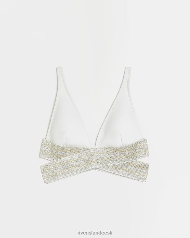 kehakate valge naised River Island wrap sukelduv bikiinitop 44TLL1820