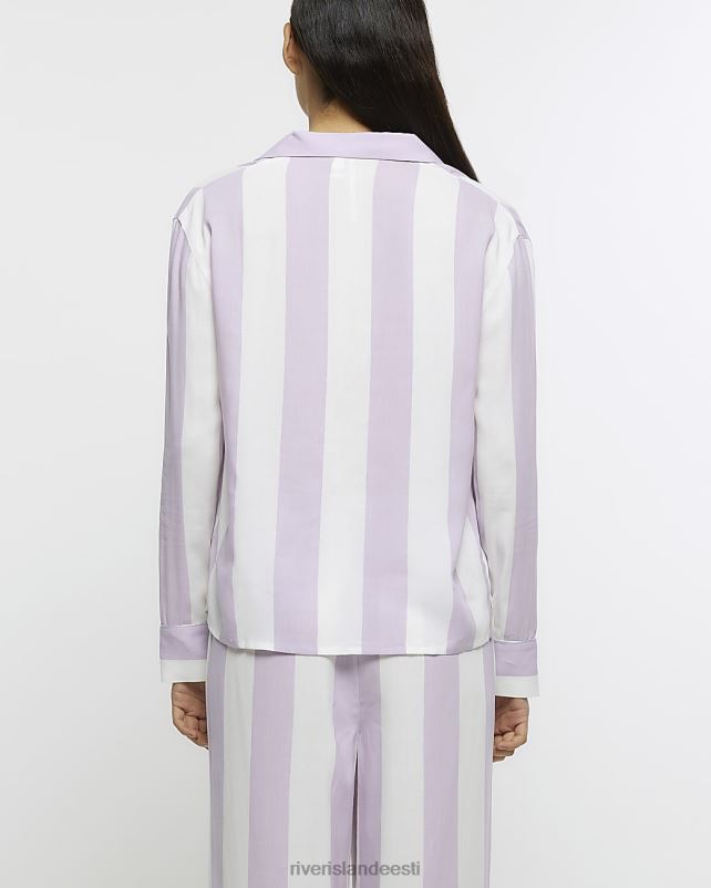 kehakate lilla naised River Island triibuline pidžaamasärk 44TLL4294