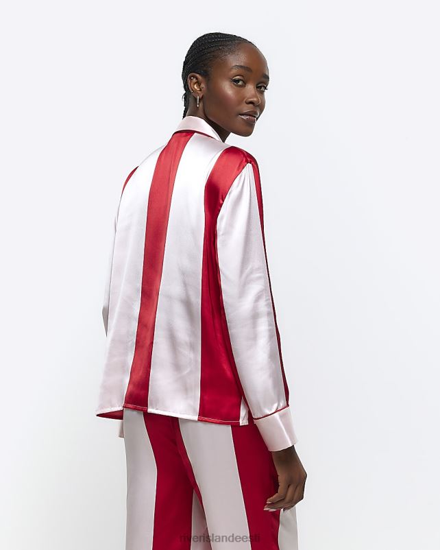 kehakate punane naised River Island satiintriibuline pidžaamasärk 44TLL3988