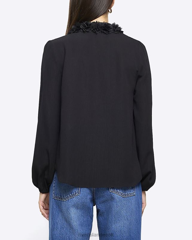 kehakate must naised River Island šifoonist korsapluus 44TLL88