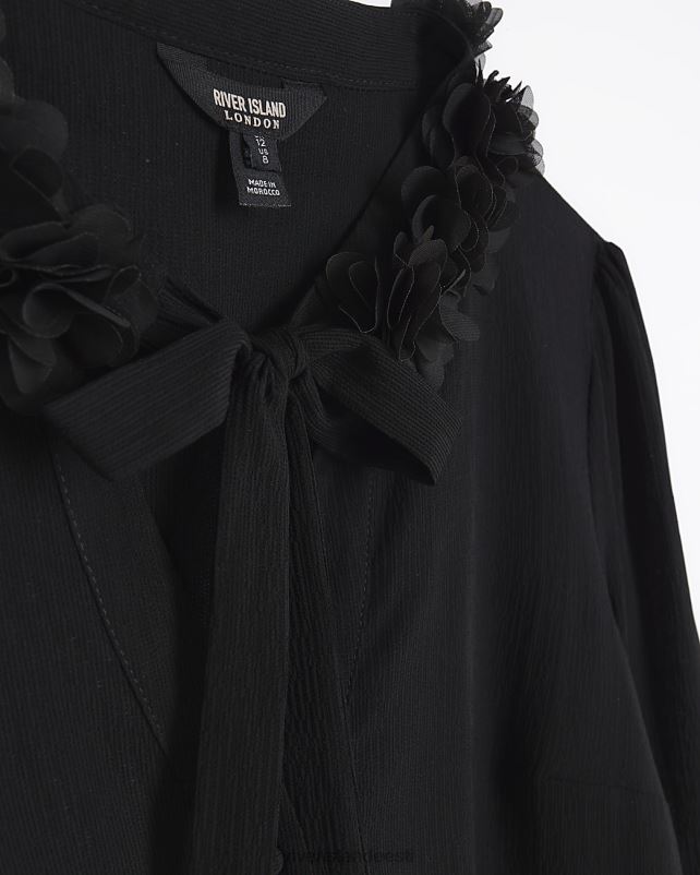 kehakate must naised River Island šifoonist korsapluus 44TLL88