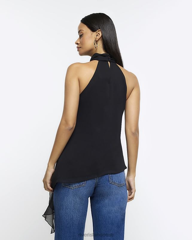 kehakate must naised River Island sasiga varrukateta pluus 44TLL413