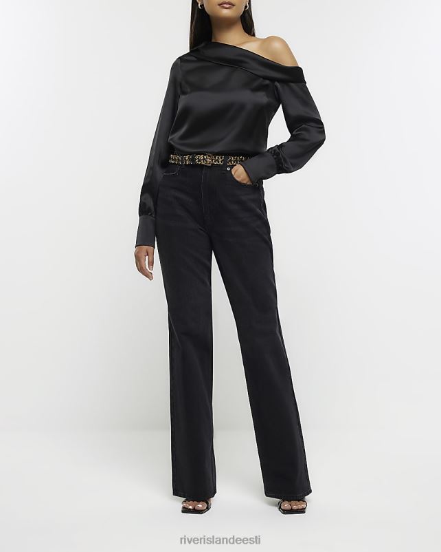 kehakate must naised River Island satiinist õlapluus 44TLL4386