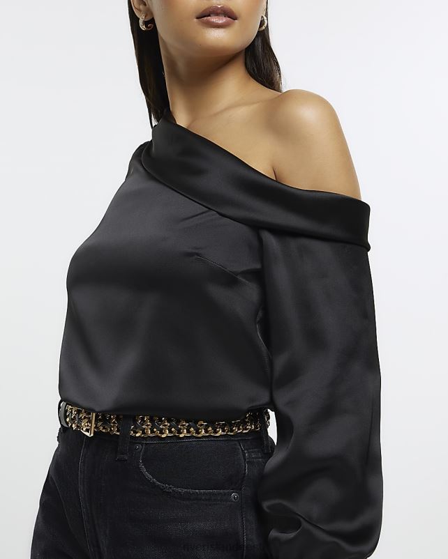 kehakate must naised River Island satiinist õlapluus 44TLL4386