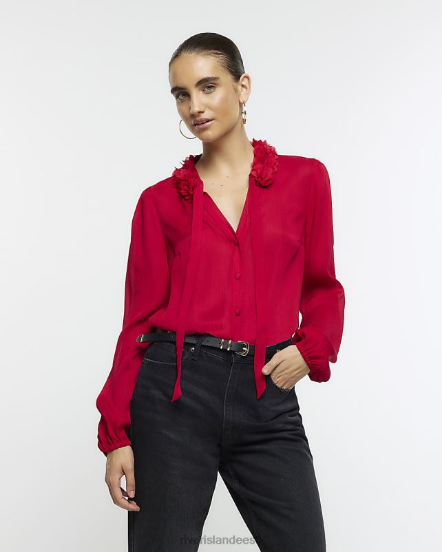 kehakate punane naised River Island šifoonist korsapluus 44TLL87