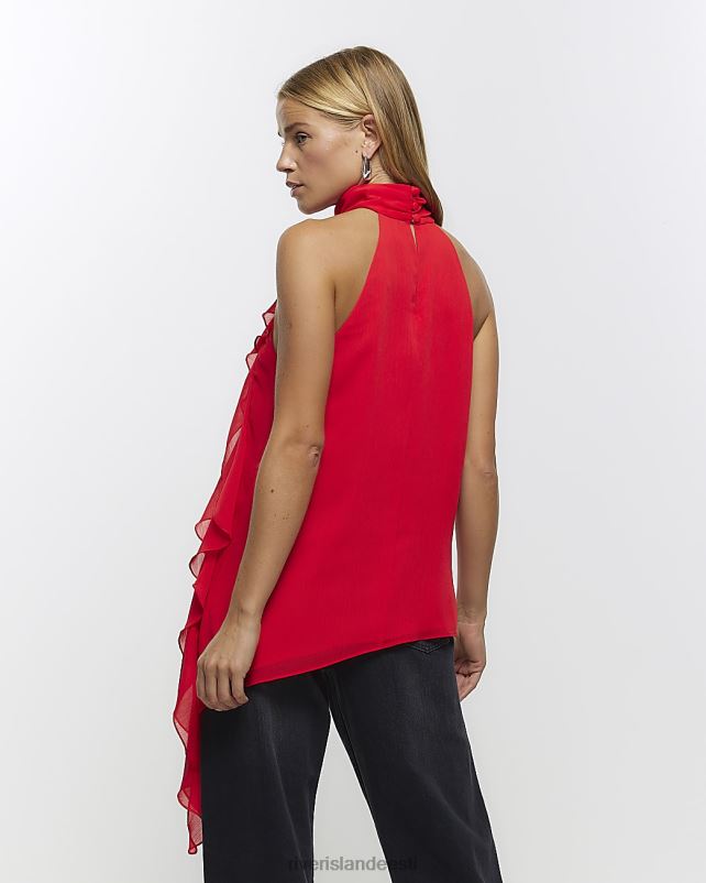 kehakate punane naised River Island sasiga varrukateta pluus 44TLL414