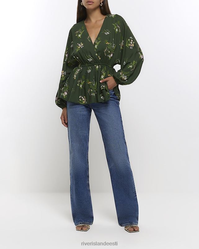 kehakate roheline naised River Island lilleline mähispluus 44TLL4249