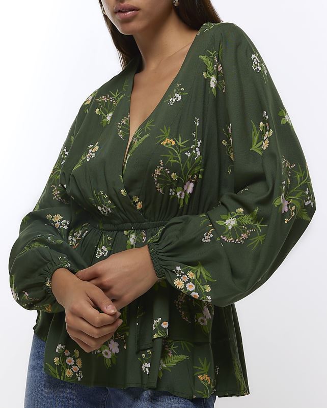 kehakate roheline naised River Island lilleline mähispluus 44TLL4249