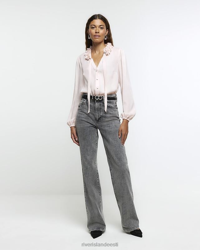 kehakate roosa naised River Island šifoonist korsapluus 44TLL90