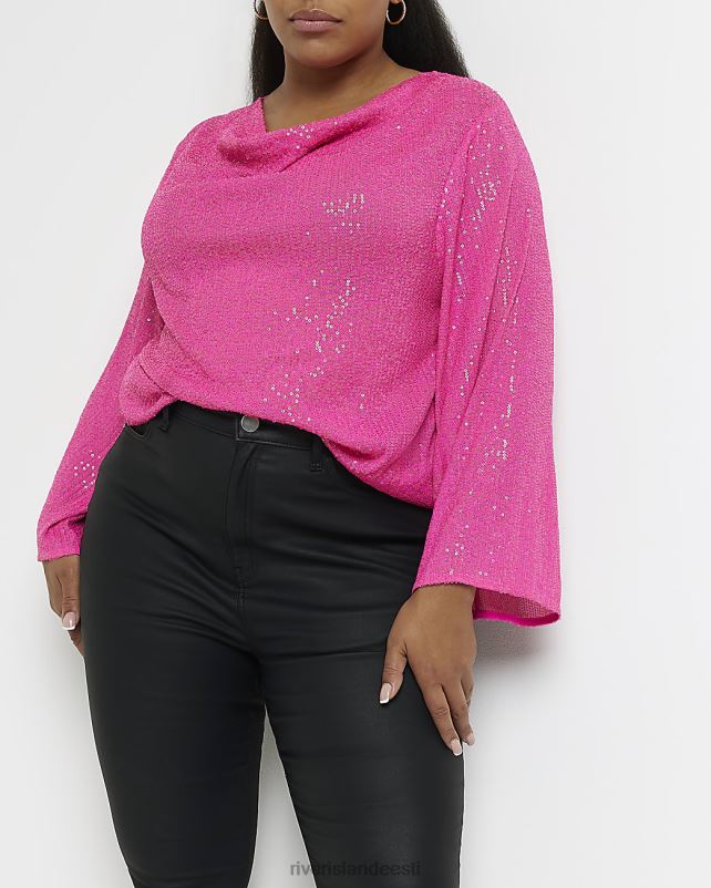 kehakate roosa naised River Island pluss litritega pluus 44TLL5069