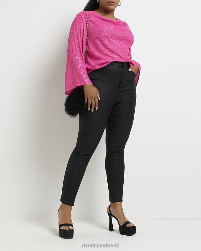 kehakate roosa naised River Island pluss litritega pluus 44TLL5069