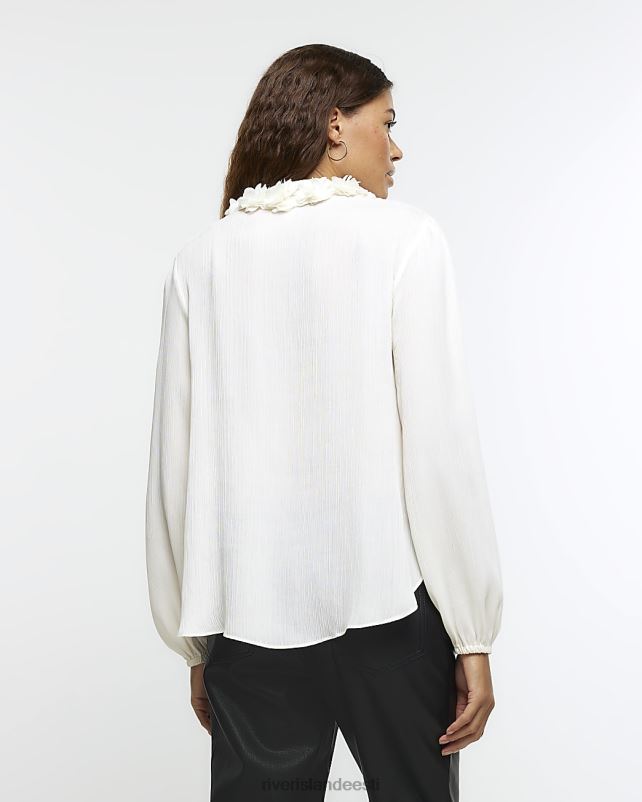 kehakate valge naised River Island šifoonist korsapluus 44TLL91