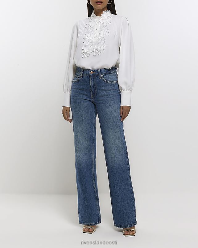 kehakate valge naised River Island šifoonist lilleline korsapluus 44TLL4466