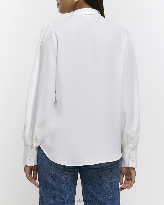 kehakate valge naised River Island šifoonist lilleline korsapluus 44TLL4466