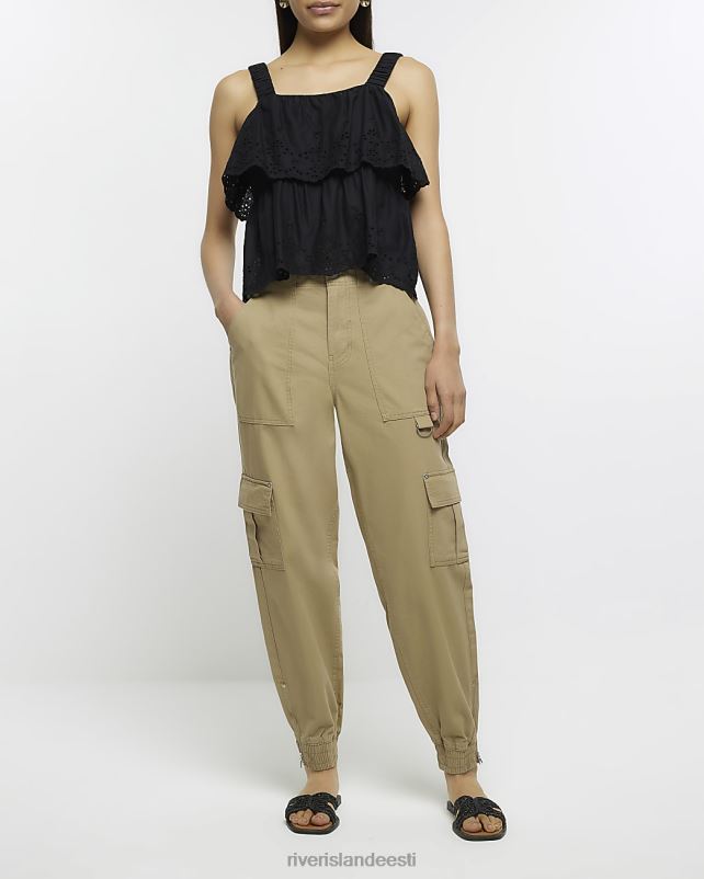 kehakate beež naised River Island cargo püksid 44TLL1787