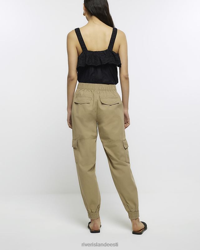 kehakate beež naised River Island cargo püksid 44TLL1787