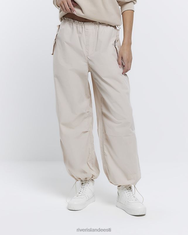 kehakate beež naised River Island madala tõusuga langevarjupüksid 44TLL1335