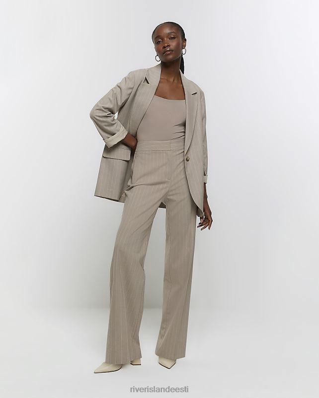 kehakate beež naised River Island triibulised sirged püksid 44TLL3965