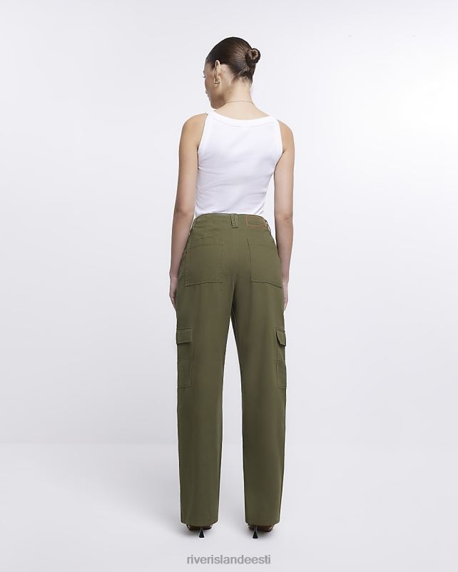 kehakate khaki naised River Island laia säärega püksid 44TLL500