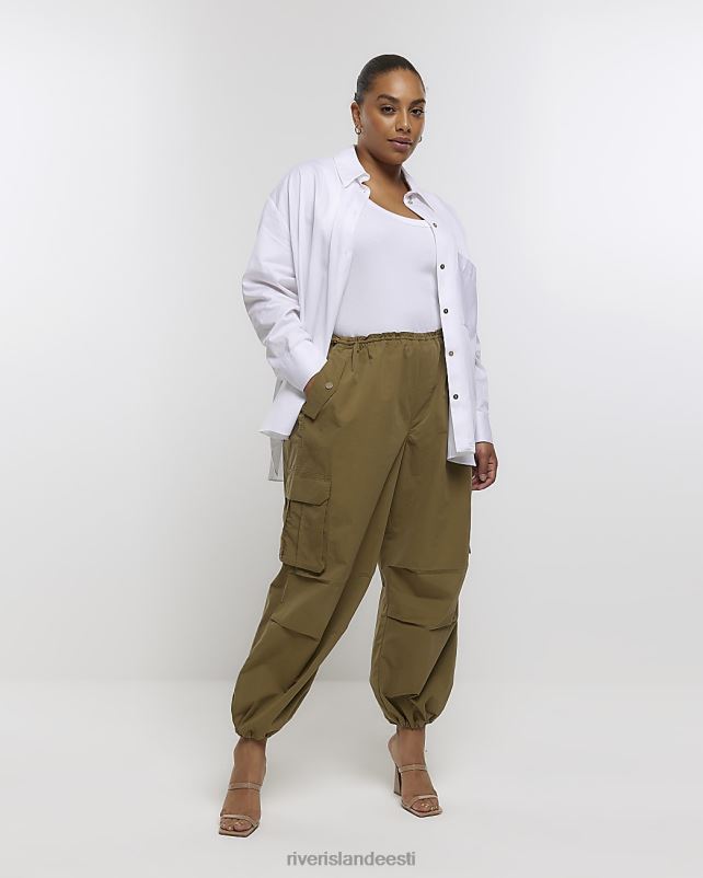 kehakate khaki naised River Island pluss langevarjuga lastipüksid 44TLL5096