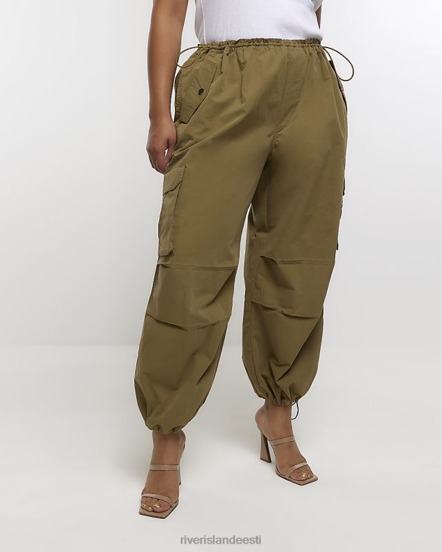 kehakate khaki naised River Island pluss langevarjuga lastipüksid 44TLL5096