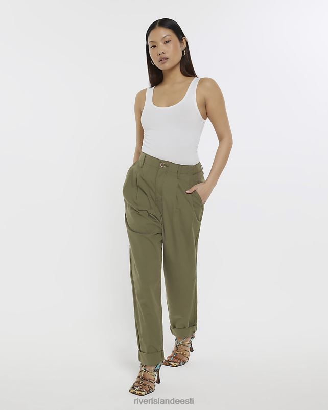kehakate khaki naised River Island väikesed chino püksid 44TLL5297