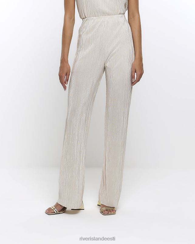 kehakate kreem naised River Island plisse laienevad püksid 44TLL1437
