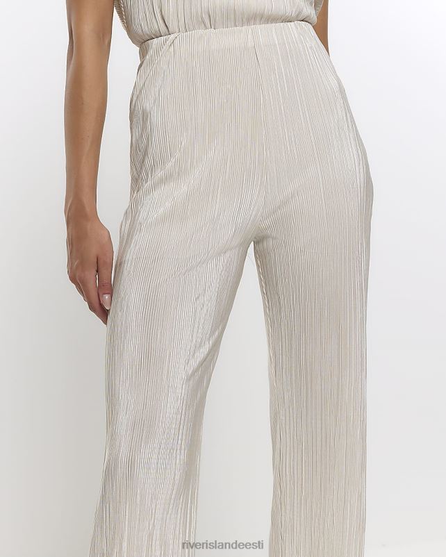 kehakate kreem naised River Island plisse laienevad püksid 44TLL1437