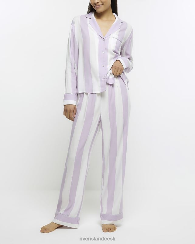 kehakate lilla naised River Island triibuline pidžaamapüks 44TLL4299