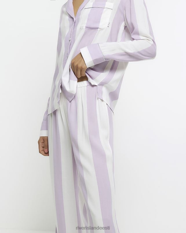 kehakate lilla naised River Island triibuline pidžaamapüks 44TLL4299