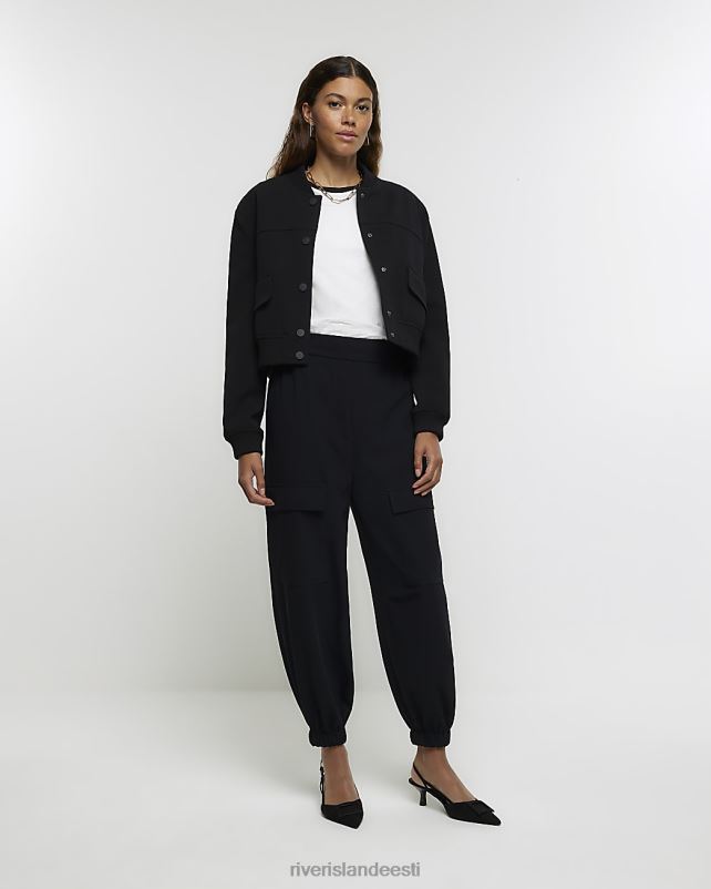 kehakate must naised River Island elastsed cargo püksid 44TLL671