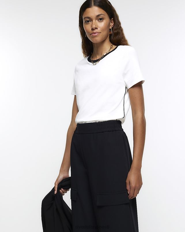 kehakate must naised River Island elastsed cargo püksid 44TLL671